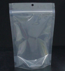 Transparent standup pouch with zipper