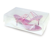 best quality plastic clear shoe boxes PVC material  wholesale in szie 30*18*10cm