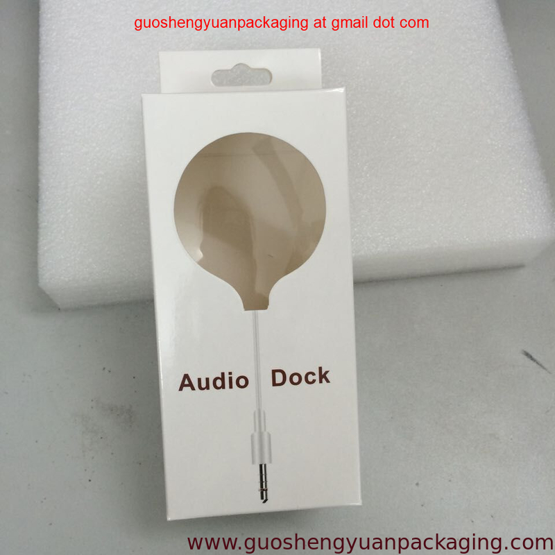 Paper Box with Clear Window for Packaging Audio Dock