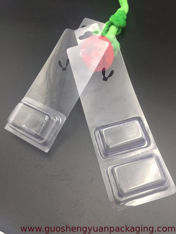 Decorative plastic blister packaging PVC material with hanger