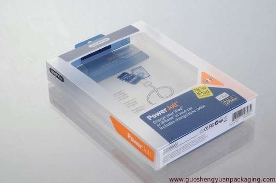 electronics clear packaging box in size 81*31*150mm with hook