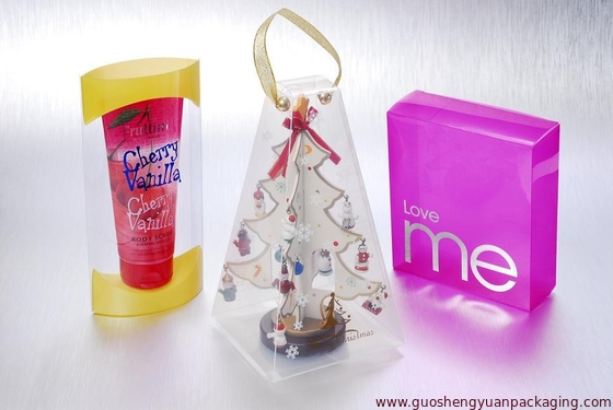 clear plastic folding box in size 12*7*19cm for packaging cosmetic product in PVC PET material