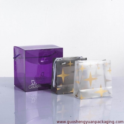 clear plastic folding box in size 12*7*19cm for packaging cosmetic product in PVC PET material