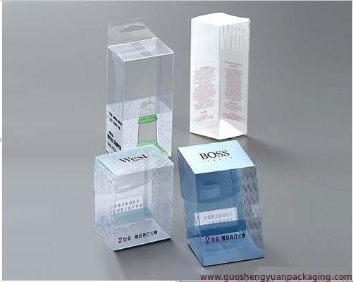 clear plastic folding box in size 12*7*19cm for packaging cosmetic product in PVC PET material
