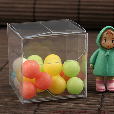 plastic clear PVC box 3*3*3cm for candy stored and gift pakcaging