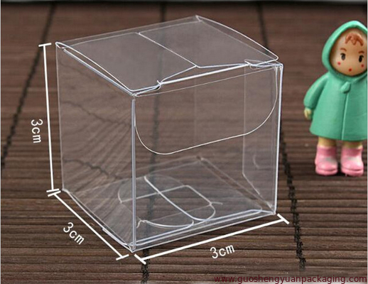 plastic clear PVC box 3*3*3cm for candy stored and gift pakcaging