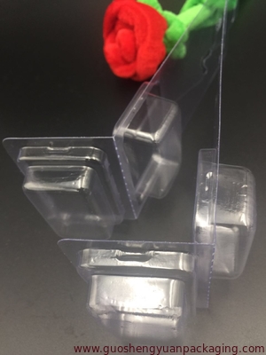 Decorative plastic blister packaging PVC material with hanger