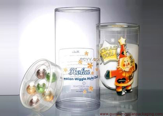 Factory plastic clear cylinder for toy packaging gift packaging round tube container