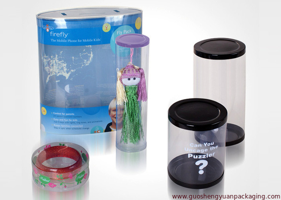 Factory plastic clear cylinder for toy packaging gift packaging round tube container