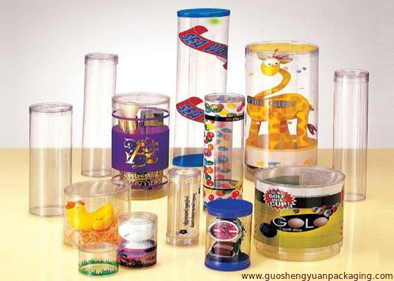 Factory plastic clear cylinder for toy packaging gift packaging round tube container
