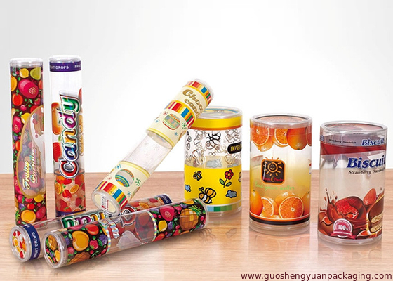 Factory plastic clear cylinder for toy packaging gift packaging round tube container