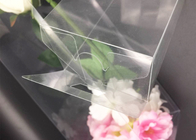 China Clear plastic boxes folding up PVC or PET box customized size  packaging flowers