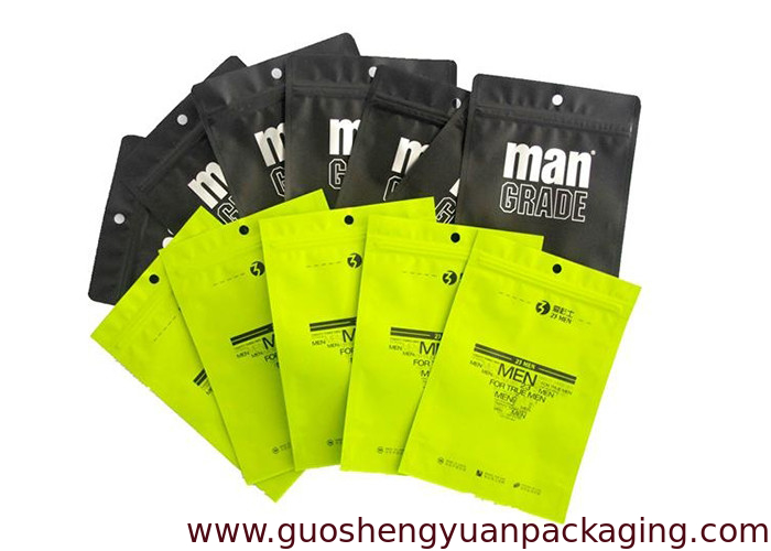 China Factory Plastic Aluminum foil bag with zipper and hang hole on top