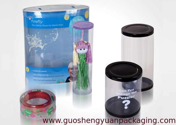 Factory plastic clear cylinder for toy packaging gift packaging round tube container