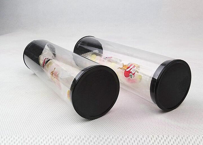 Factory Extrusion plastic clear tube with lids transparent packaging tube